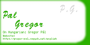 pal gregor business card